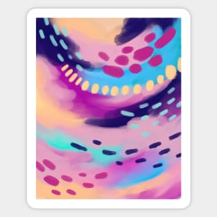 Bright Pink Abstract Sticker